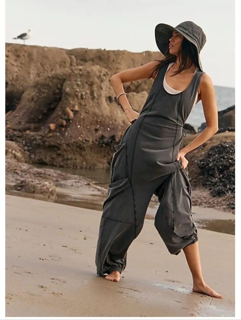 Free People Movement Infinity Onesie Washed Black - Picture 4 of 12